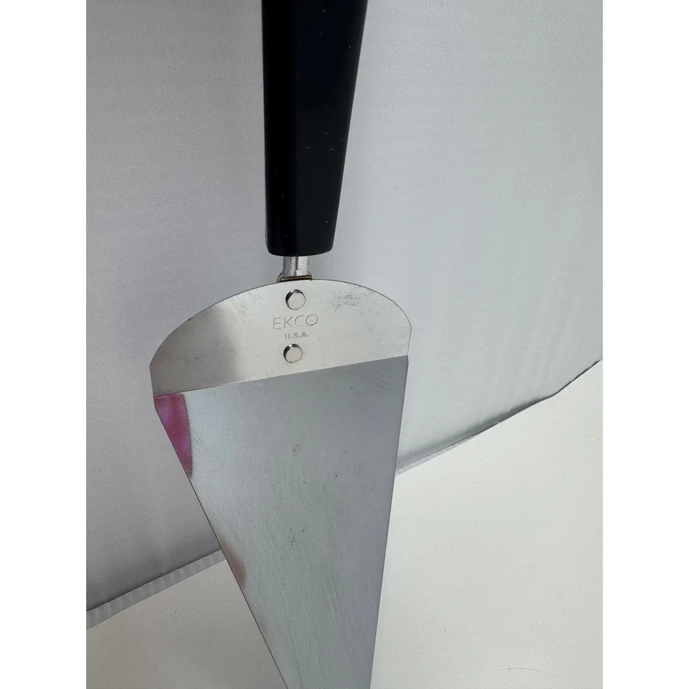 Vintage Ekco USA Pie Serving Spatula Triangle Black Handle 9